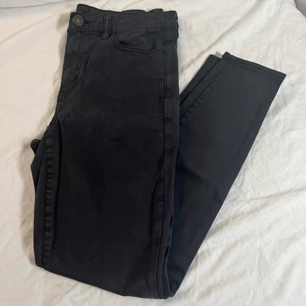 American Eagle Black High waisted Jeggings Sz 8